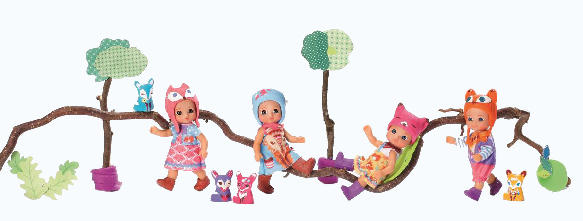 CHOU CHOU panenka mini Lištičky, 4 dr.