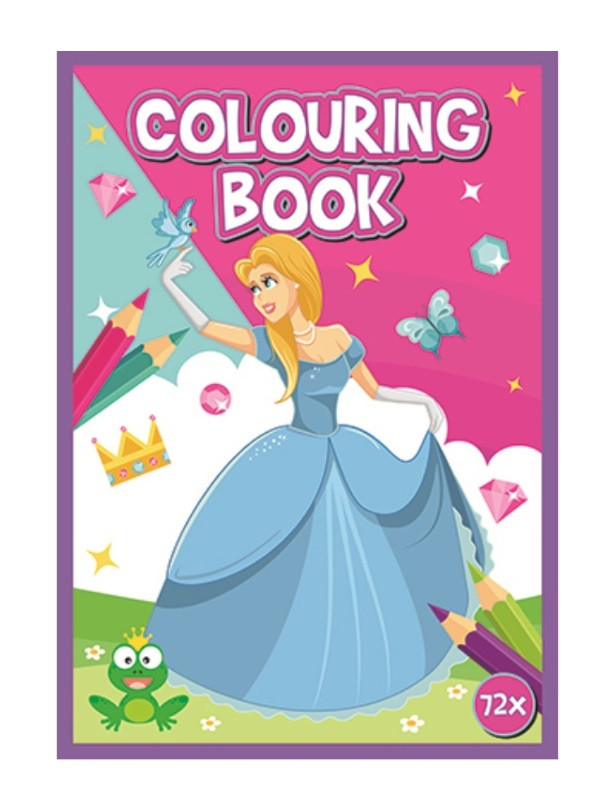 Kniha omalovánek 72 stran A4 Princezny