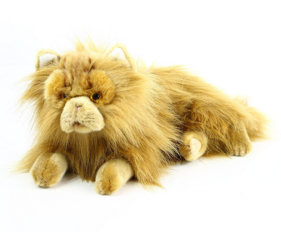 Velká Plyšová kočka perská ležící 30 cm