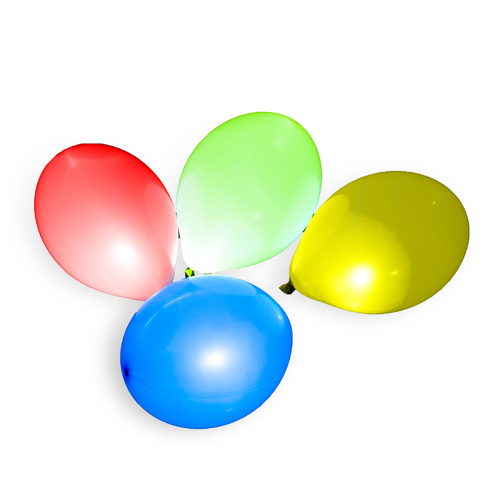 Nafukovací balónek s LED světlem 27 cm 3+1 ks v sáčku
