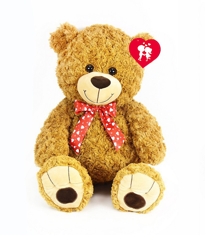 Velký plyšový medvěd Teddy s visačkou, 63 cm