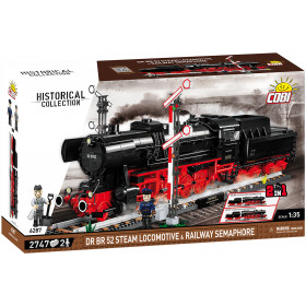 Cobi 6287 Parní lokomotiva DRB Class 52 a návěstidlo