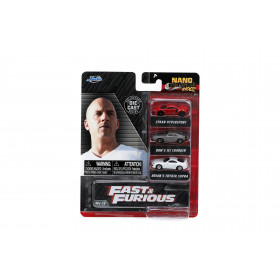 Rychle a zběsile set 3 aut Nano Cars Wave 4
