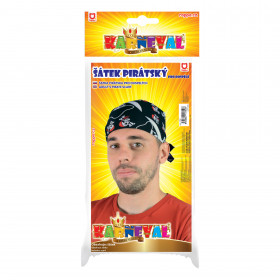 Šátek pirátský s lebkami