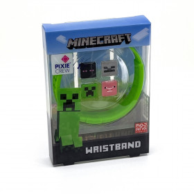 PIXIE CREW & MINECRAFT Nastavitelný náramek zelený 4 multipixely