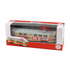 Kovová česká retro tramvaj 16 cm BRNO