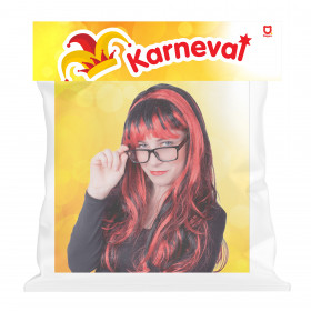 Paruka červenočerná čarodějnice pro dospělé