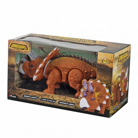 Dinosaurus chodící se zvukem a světlem - Triceratops