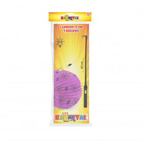 Lampión Halloween pavouci 25 cm se svítící hůlkou 40 cm