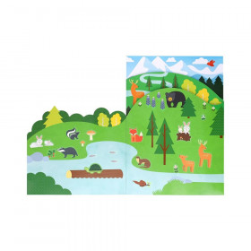 Petit Collage Znovupoužitelné samolepky se scénou Divoký les