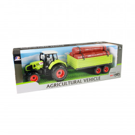 Traktor s přívěsem na dřevo 45 cm