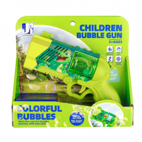 Pistole bublifuk dinosaurus zelená se světlem