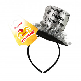 Čelenka s mini kloboukem Happy New Year