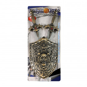 Rytířská sada se štítem a meči