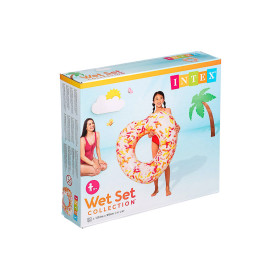 Nafukovací kruh donut srdce s posypem 99 cm