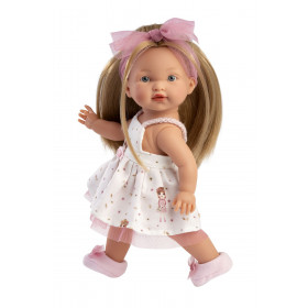 Llorens 28038 VALERIA - realistická panenka s celovinylovým tělem - 28 cm