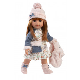 Llorens 53555 NICOLE - realistická panenka s měkkým látkovým tělem - 35 cm