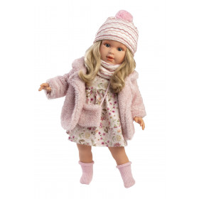 Llorens 54052 LUCIA - realistická panenka s měkkým látkovým tělem  - 40 cm