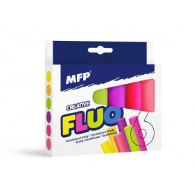 Křídy M chodníkové fluo kulaté 6 ks mix barev - krabička