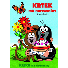 Omalovánka A4 Krtek má narozeniny