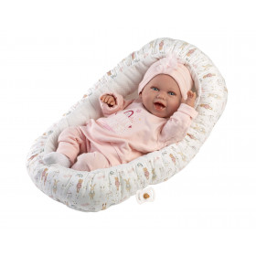 Llorens 74122 NEW BORN - realistická panenka miminko se zvuky a látkovým tělem - 42 cm