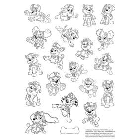Omalovánky se svítícím tetováním Paw Patrol/Tlapková Patrola