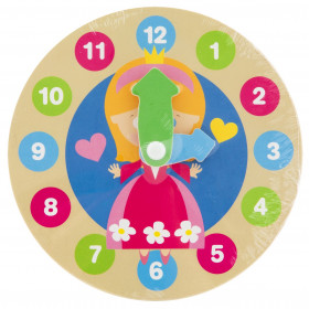 Moje první dřevěné hodiny o průměru 14 cm Princezna