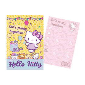 Sada párty 5 pozvánek + 5 obálek Hello Kitty