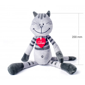 Kocour Matteo střední - šedý 38 cm