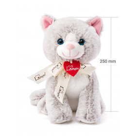 Kočka Jacqueline světle šedá, 25cm