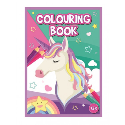 Kniha omalovánek 72 stran A4 Jednorožci