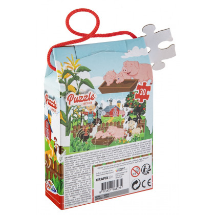 Puzzle 30 dílků 29x18 cm Farma
