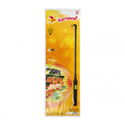 Lampión Halloween veselá dýně 25 cm se svítící hůlkou 40 cm