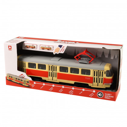 Tramvaj která hlásí zastávky česky 28 cm