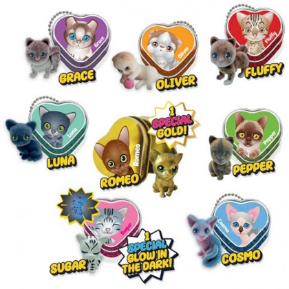 Figurka kočičky v kapsli/kouli