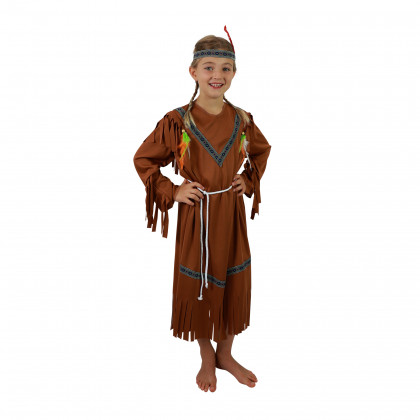 Dětský kostým indiánka s čelenkou a peřím (M) e-obal