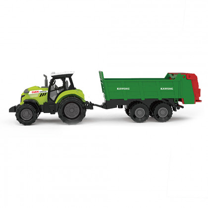 Traktor se zvukem a světlem se zelenou vlečkou