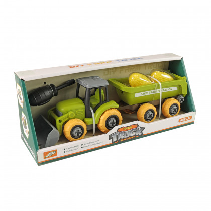 Šroubovací traktor nakladač s vlečkou 27 cm