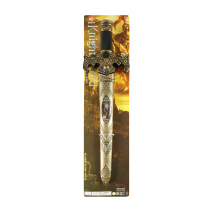 Rytířský meč zlatý s pouzdrem a se zvuky