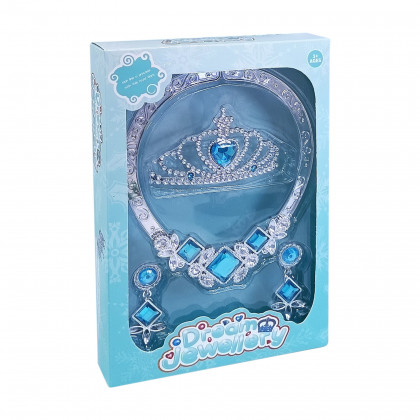 Sada princezna s náhrdelníkem modrá