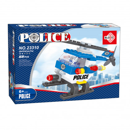 Kompatibilní stavebnice BLOXO policie helikoptéra 68 ks