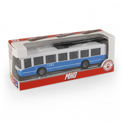 Trolejbus MHD modrý 16 cm