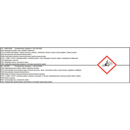 Fontána párty barevná 12cm 4ks v sáčku