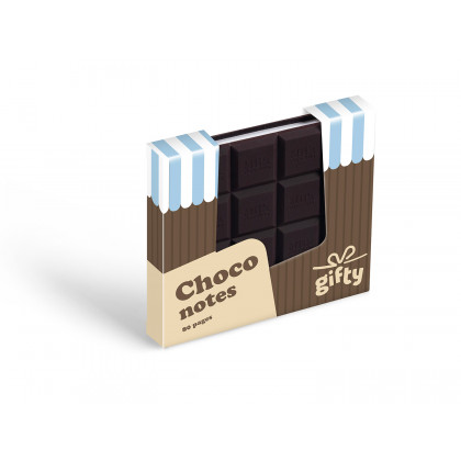 Gifty - Notes 90x90mm  - čokoláda