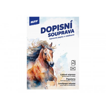 Dopisní papír barevný LUX 5+10 (Kůň)