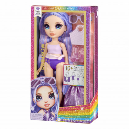 Rainbow High Fashion panenka v plavkách - Violet Willow