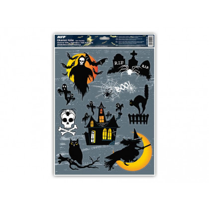 Okenní fólie halloween glitr HA001