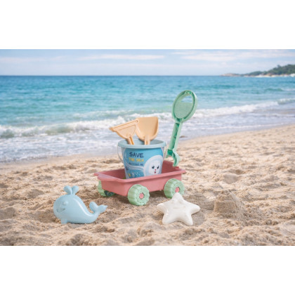 Androni RECYKLACE PASTEL Sada na písek oceán s vozíkem