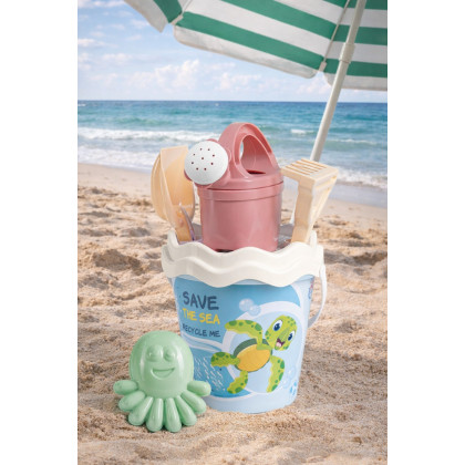 Androni RECYKLACE PASTEL Sada na písek oceán s konvičkou - střední