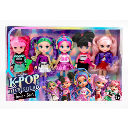 K-Pop Diva Squad Junior – sada 5 panenek 13 cm